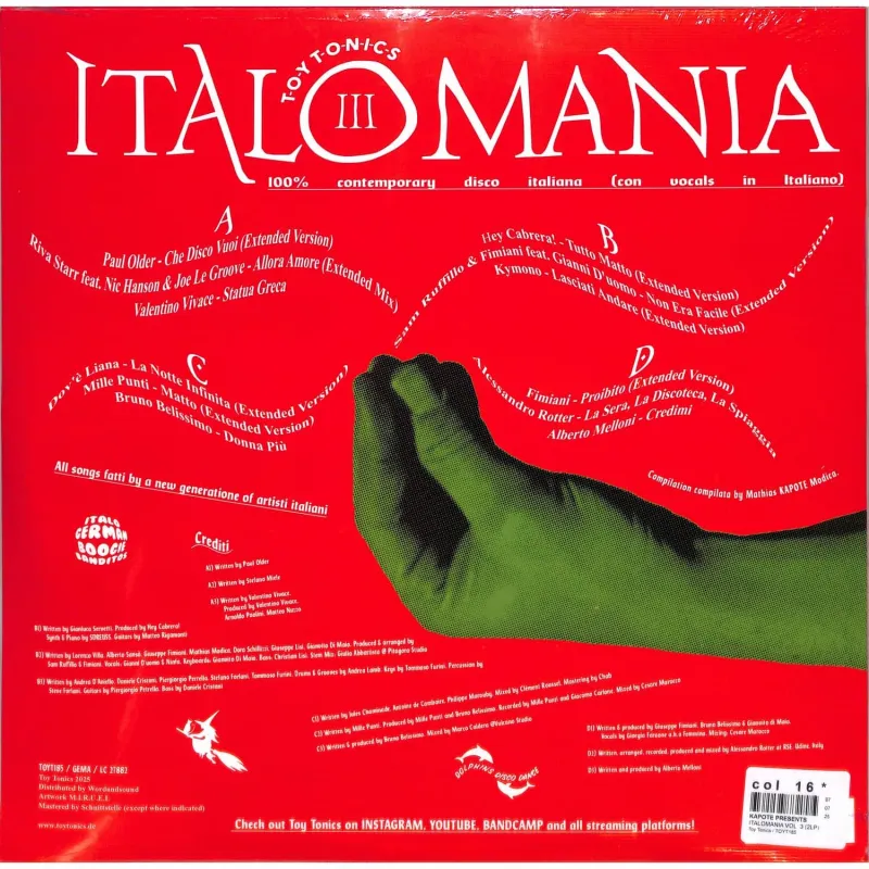 Kapote presents - ITALOMANIA VOL. 3(2LP)