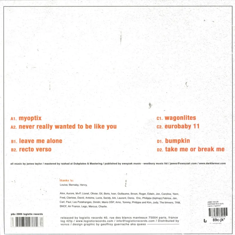 James Taylor - CARTHAGE MILK
(2LP)