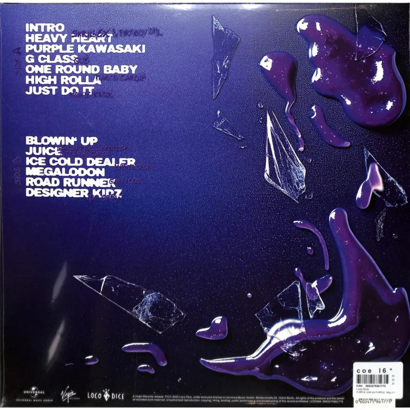 Loco Dice - PURPLE JAM
(ltd PURPLE 180g LP)