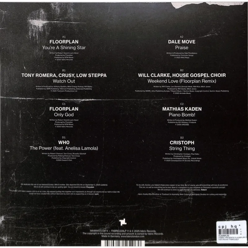 Floorplan - FABRIC PRESENTS FLOORPLAN
(2LP)