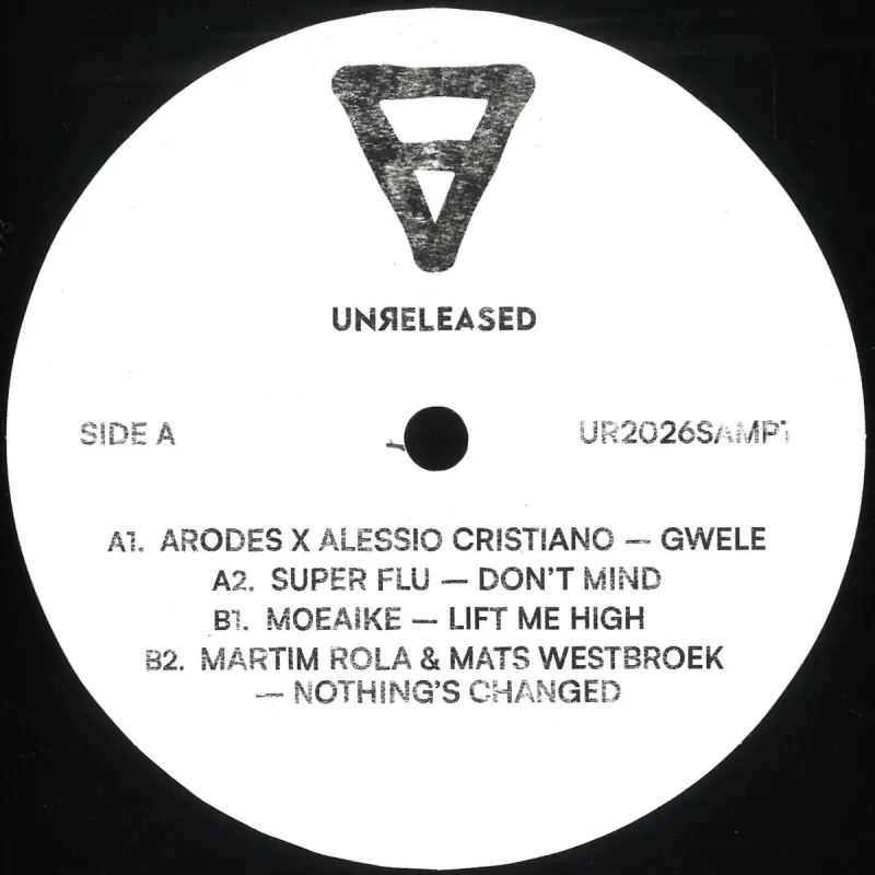 Arodes
&
Alessio Cristiano
/
Super Flu
/
Moeaike
/
Martim Rola
&
Mats Westbroek - Unreleased Records Vinyl Sampler