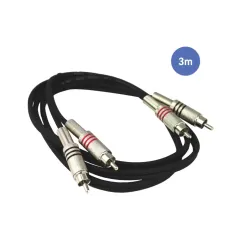 Câble 3m - RCA Mâle - RCA Mâle