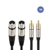 Câble 3m - XLR 3 PIN Femelle - RCA Mâle