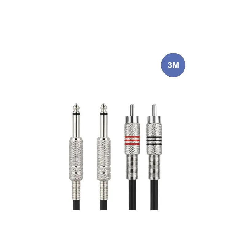 Câble 3m - JACK MONO Mâle - RCA Mâle