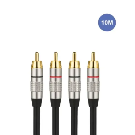 Câble 10m - RCA Mâle - RCA Mâle