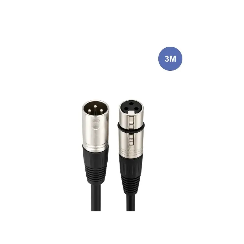 Câble 3m - XLR 3 PIN Mâle - XLR 3 PIN Femelle